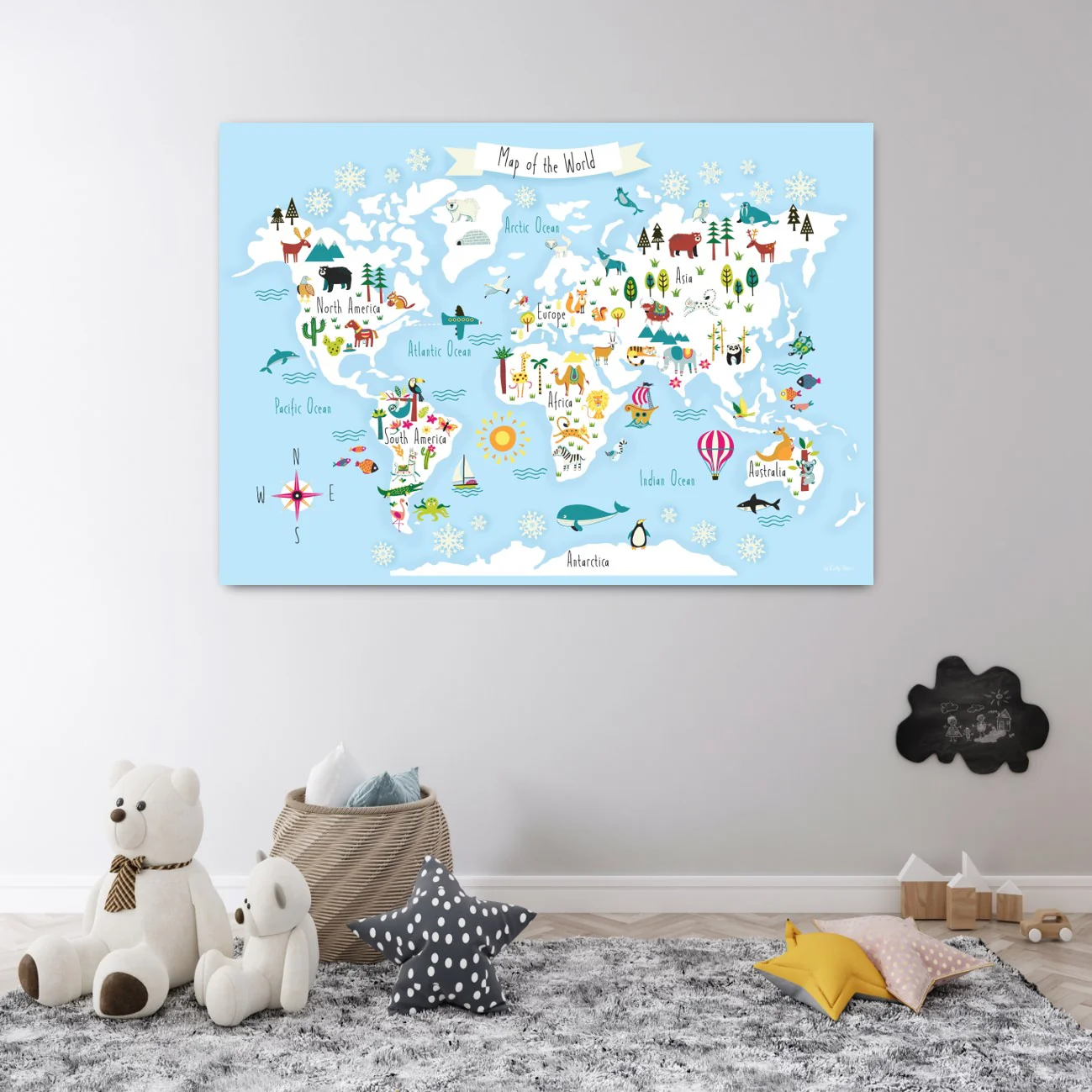 Kids World Map (A1) - Image 2