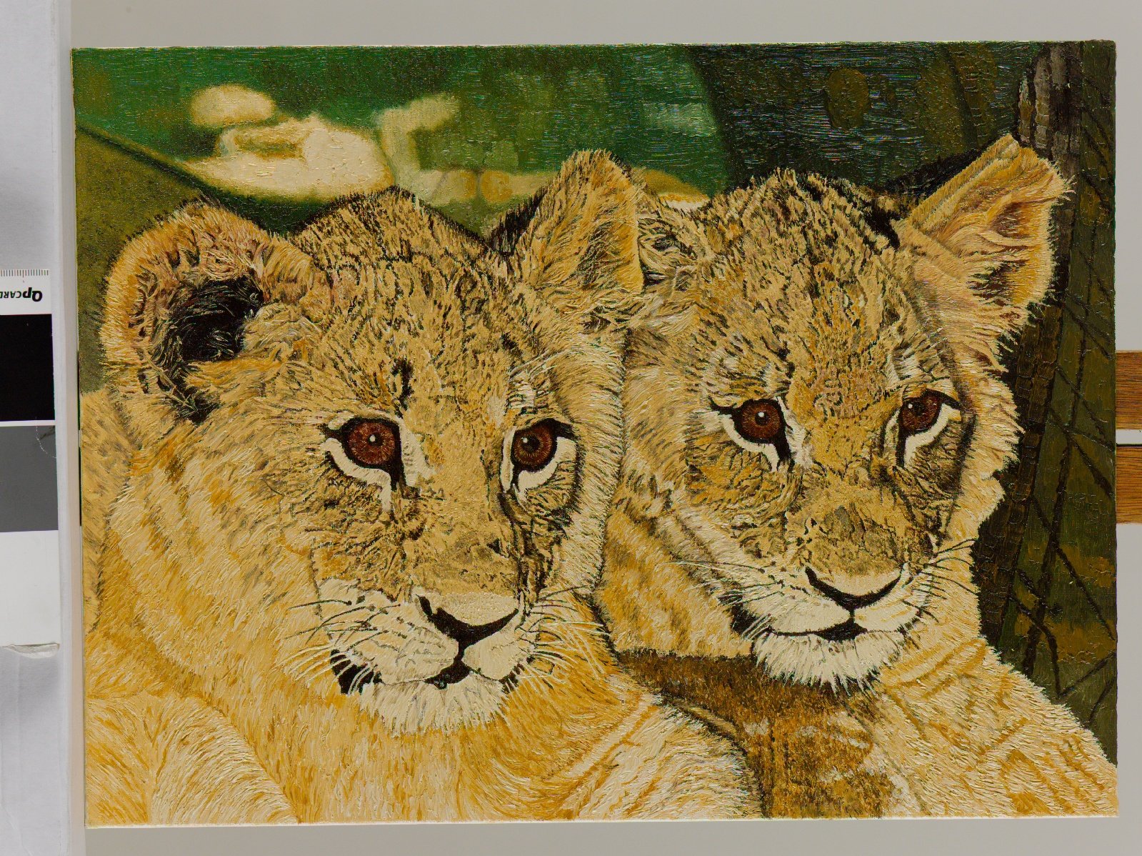 Lion Cubs Oil Painting