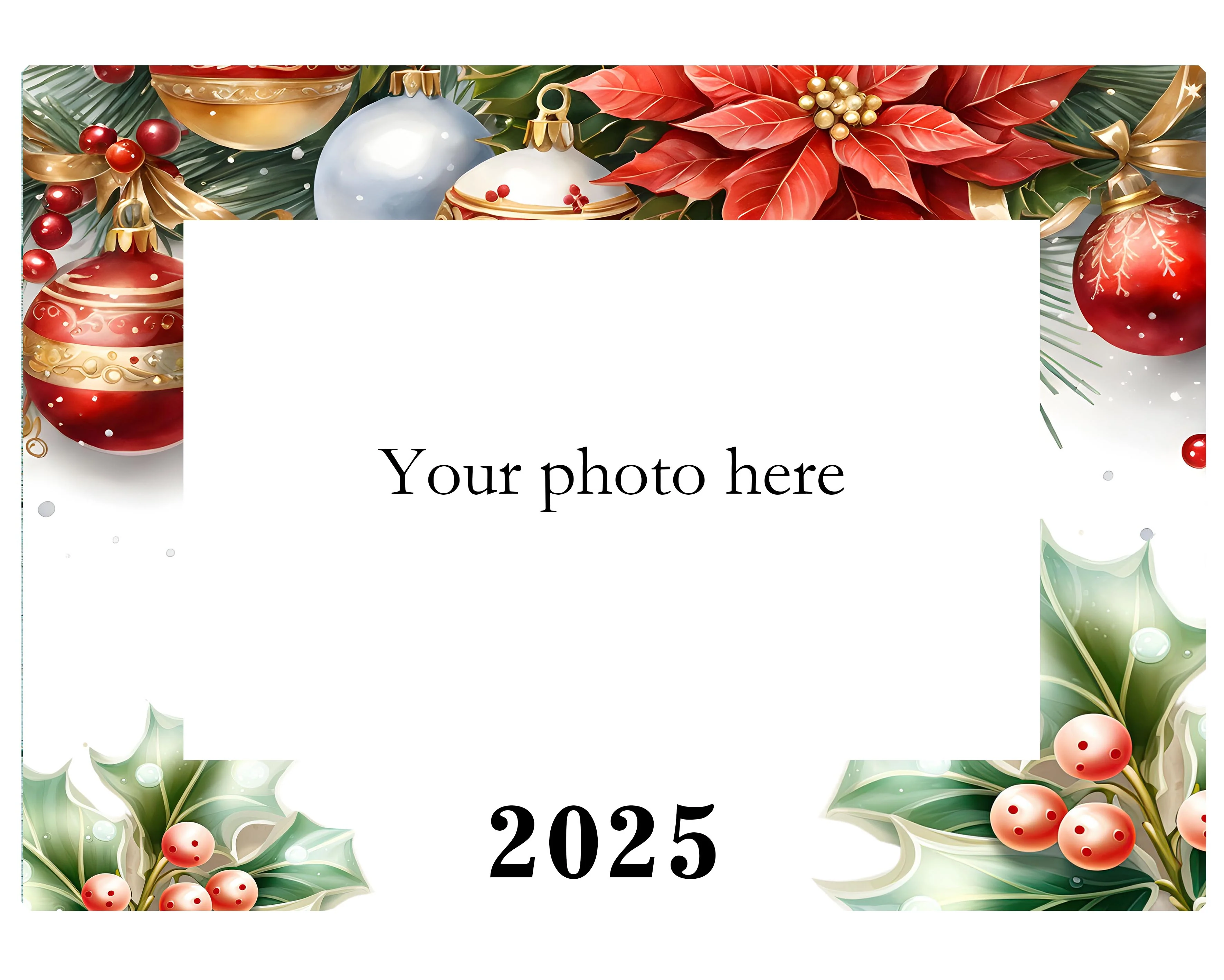 Magnetic Photo Frames for Fridge- Christmas theme 2 (Pack of 4) - Image 2