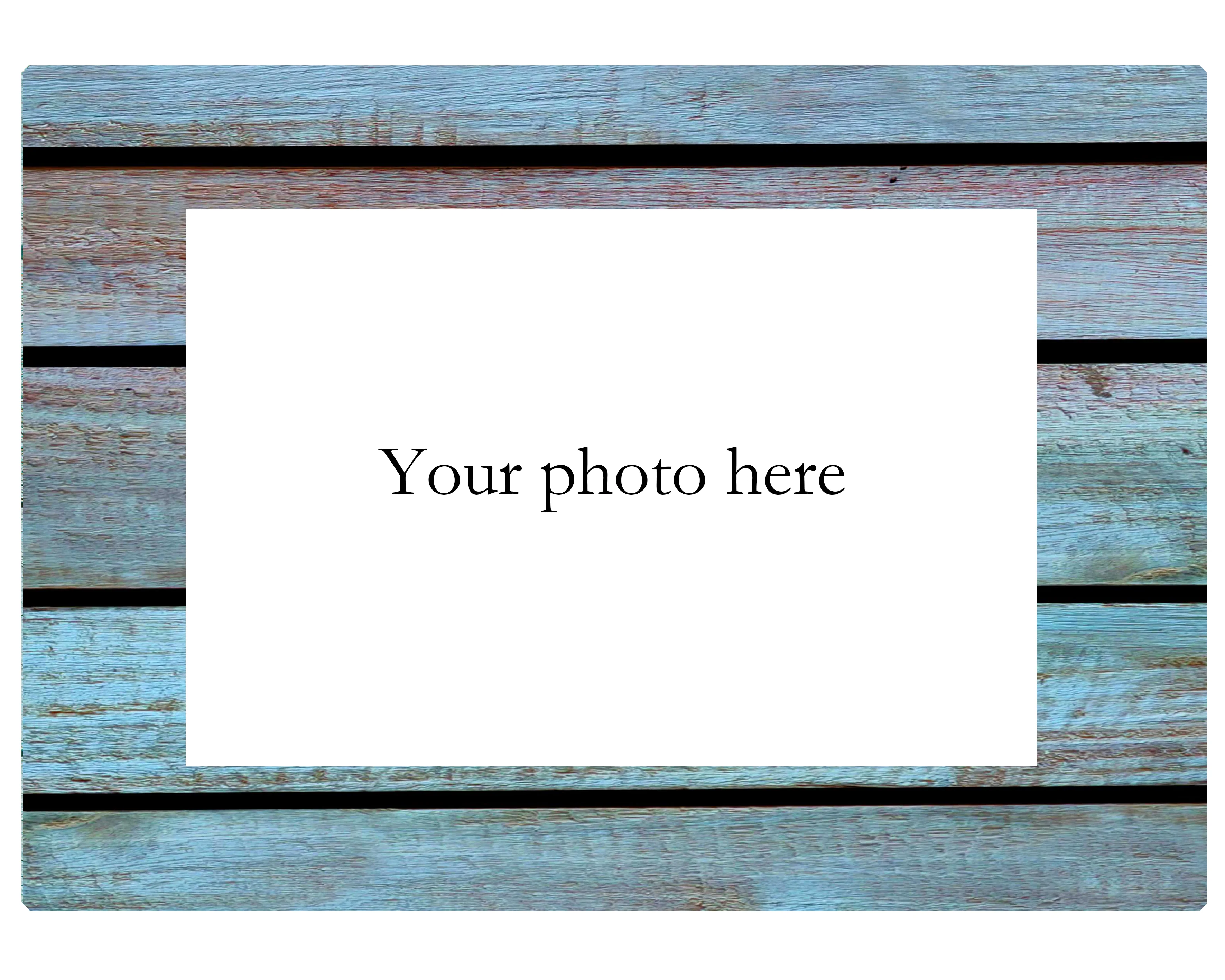 Magnetic Photo Frames for Fridge- Purple Blue Wood (Pack of 4) - Image 2