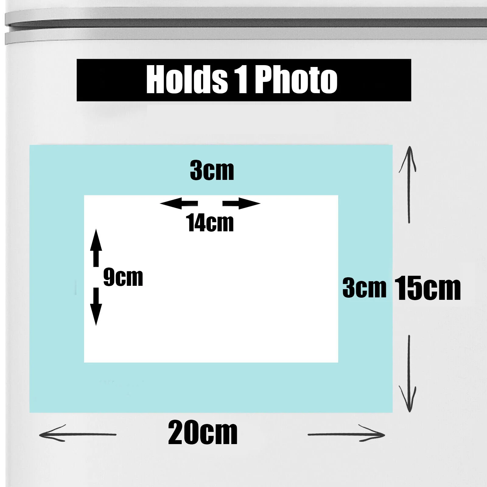 Magnetic Photo Frames for Fridge- Wood (Pack of 4) - Image 3