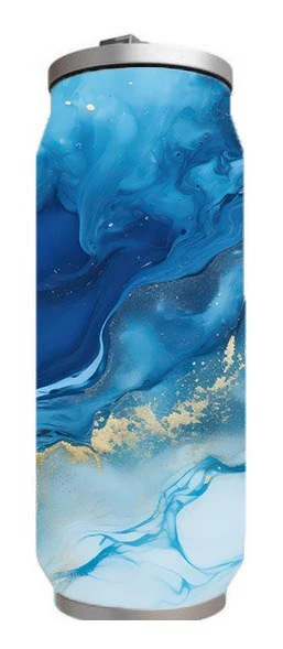 Marble - Blue Marble Design on Tumbler, Can, Flask, or Water bottle - Image 4