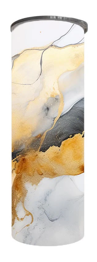 Marble - Gold & Black Marble Design on Tumbler, Can, Flask, or Water bottle - Image 3