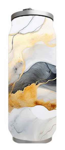 Marble - Gold & Black Marble Design on Tumbler, Can, Flask, or Water bottle - Image 4
