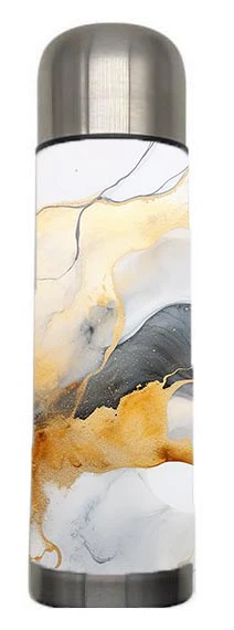 Marble - Gold & Black Marble Design on Tumbler, Can, Flask, or Water bottle - Image 5