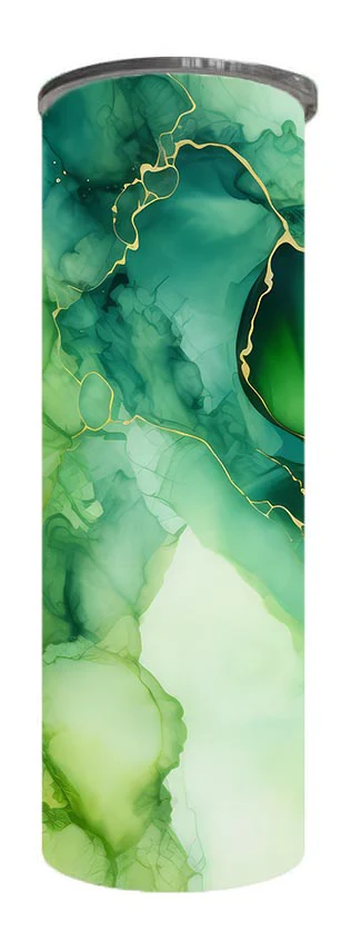 Marble - Green Marble Design on Tumbler, Can, Flask, or Water bottle - Image 3