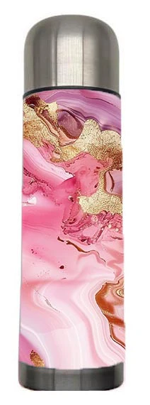Marble - Seamless Pink & Gold Design on Tumbler, Can, Flask, or Water bottle - Image 5