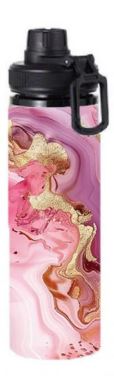 Marble - Seamless Pink & Gold Design on Tumbler, Can, Flask, or Water bottle - Image 6