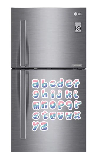 Milky Way Alphabet Lower Case Photo Fridge Magnets - (26 PER PACK) - Image 2