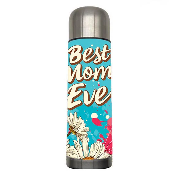 Mom - Best Mom Ever Daisy Design on Tumbler, Can, Flask, or Water bottle - Image 5