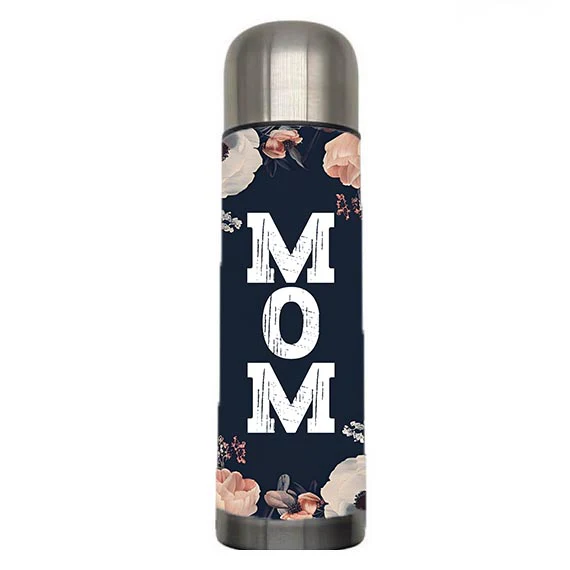 Mom - Floral Mom Design on Tumbler, Can, Flask, or Water bottle - Image 5