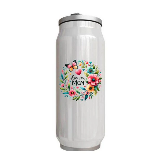 Mom - Love You Mom Design on Tumbler, Can, Flask, or Water bottle - Image 4