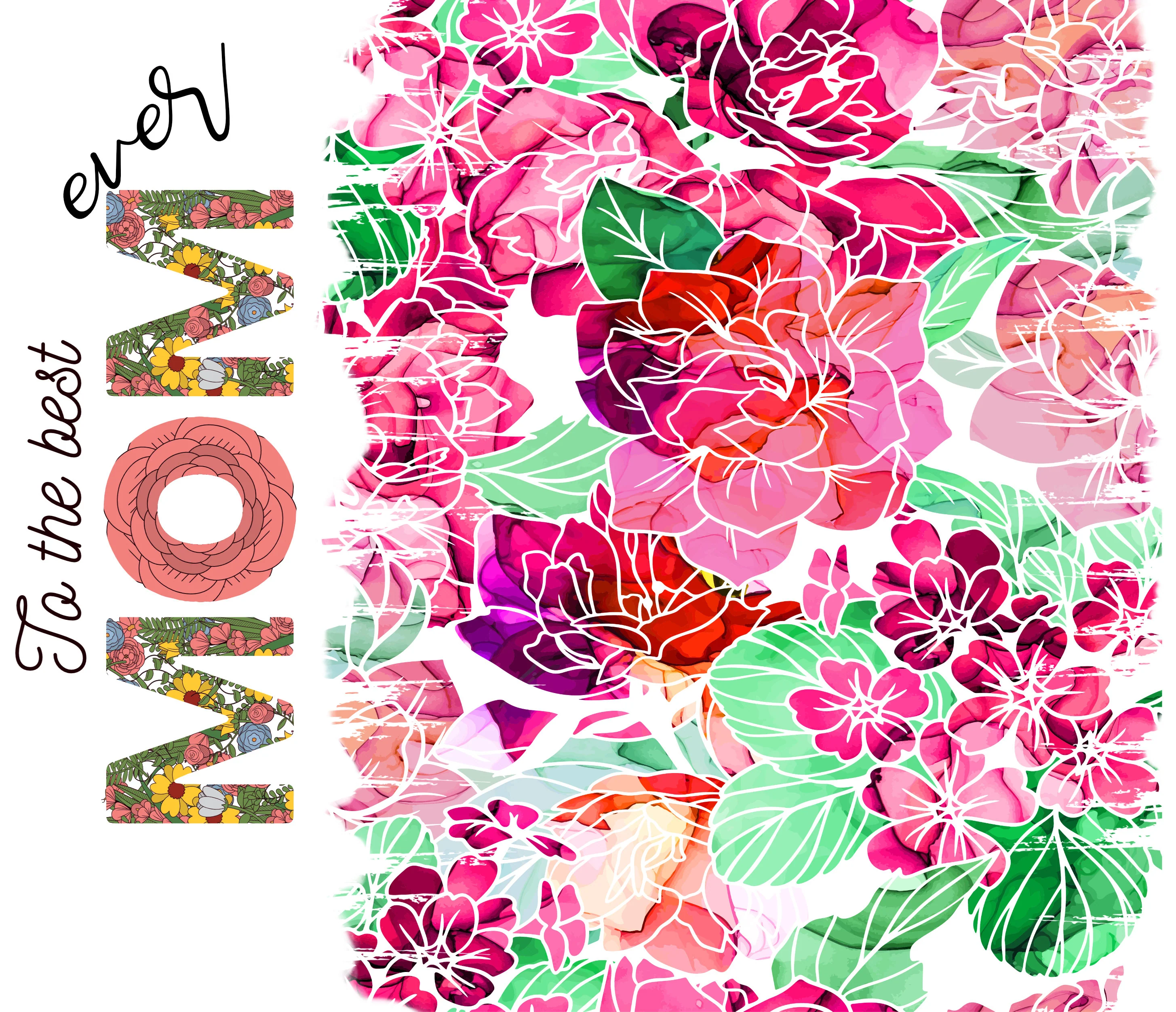 Mom - Ta The Best Mom Ever Design on Tumbler, Can, Flask, or Water bottle - Image 2