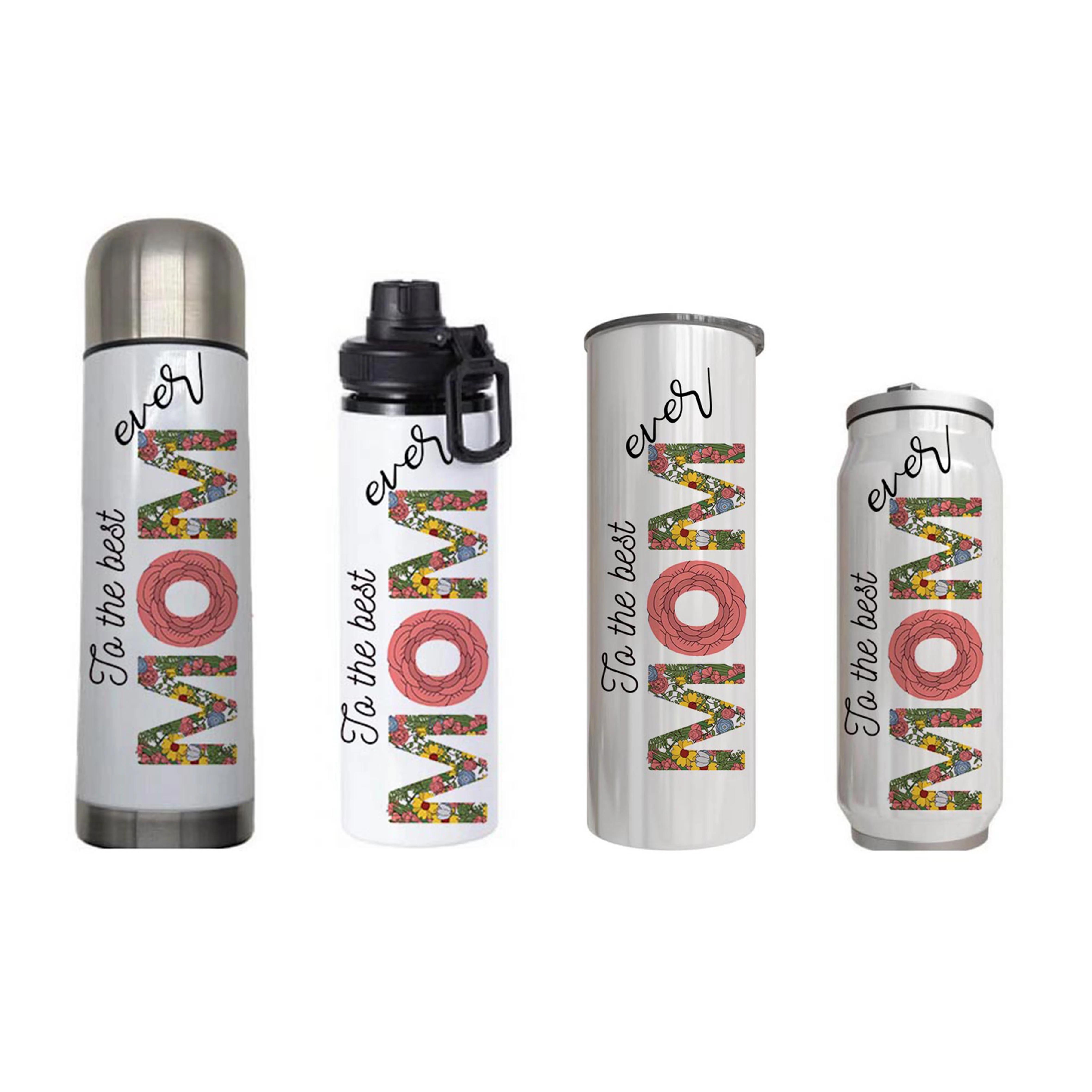 Mom - Ta The Best Mom Ever Design on Tumbler, Can, Flask, or Water bottle - Image 7
