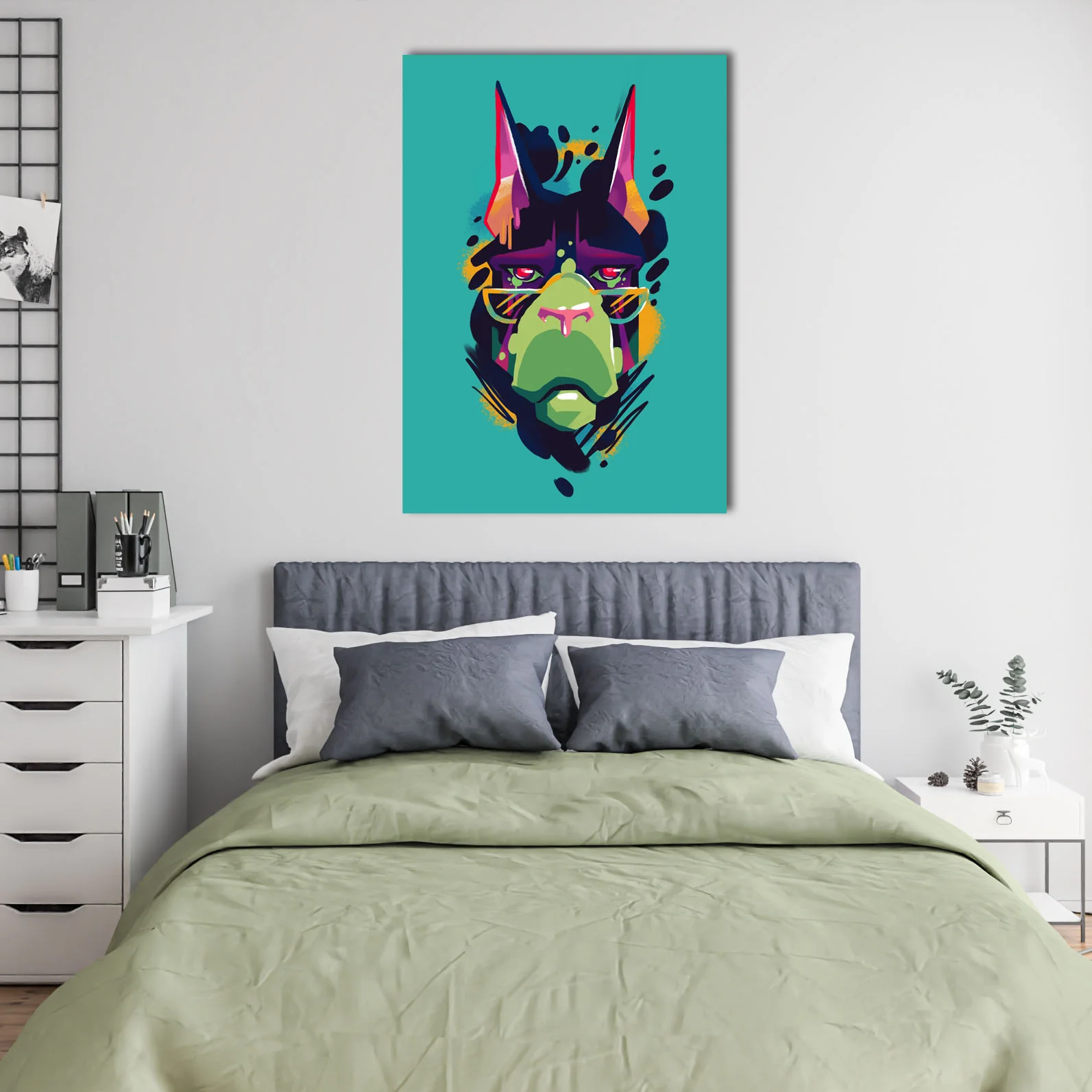 Teen Boys: Set of 1 - Grafitti Doberman