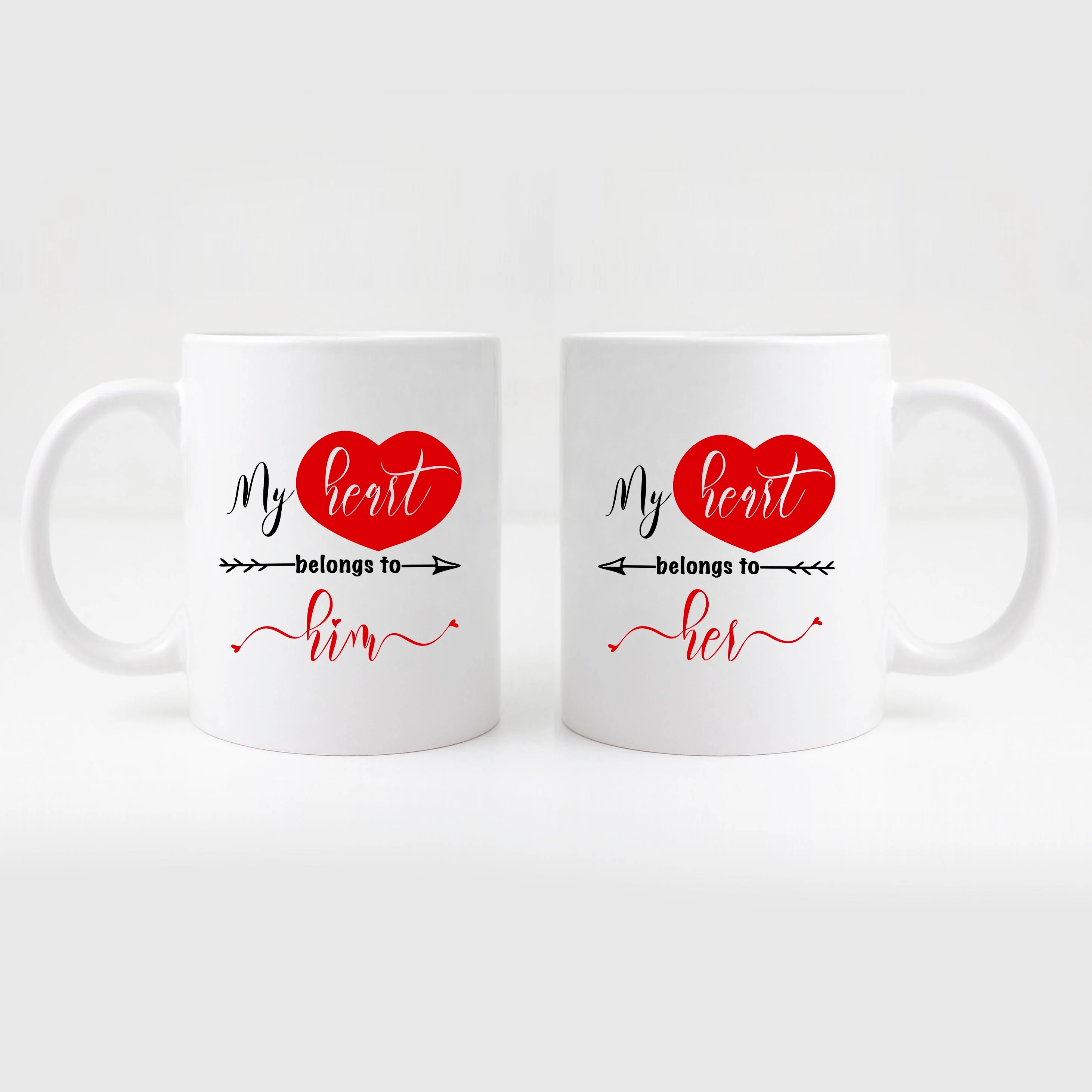 My heart belongs him and her Mug