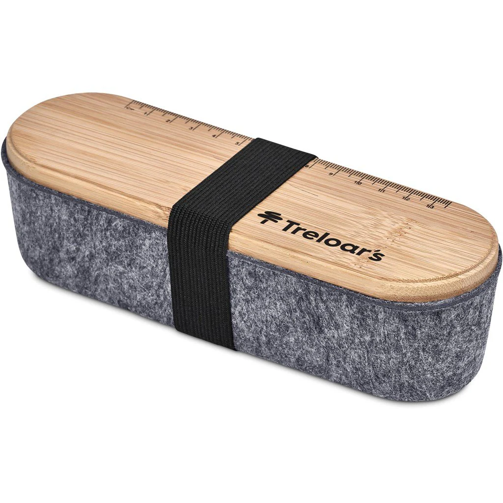 Okiyo Byoga Recycled PET Felt & Bamboo Stationery Case - Image 11