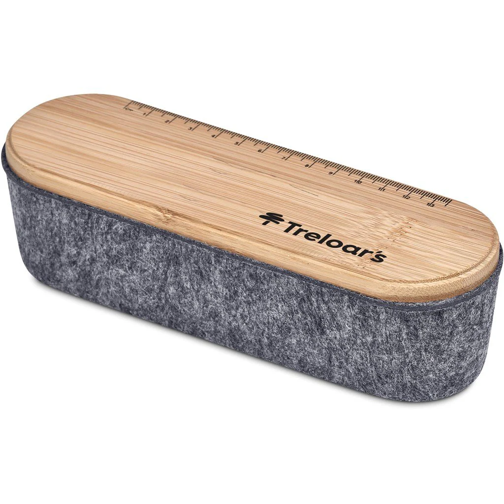 Okiyo Byoga Recycled PET Felt & Bamboo Stationery Case - Image 18