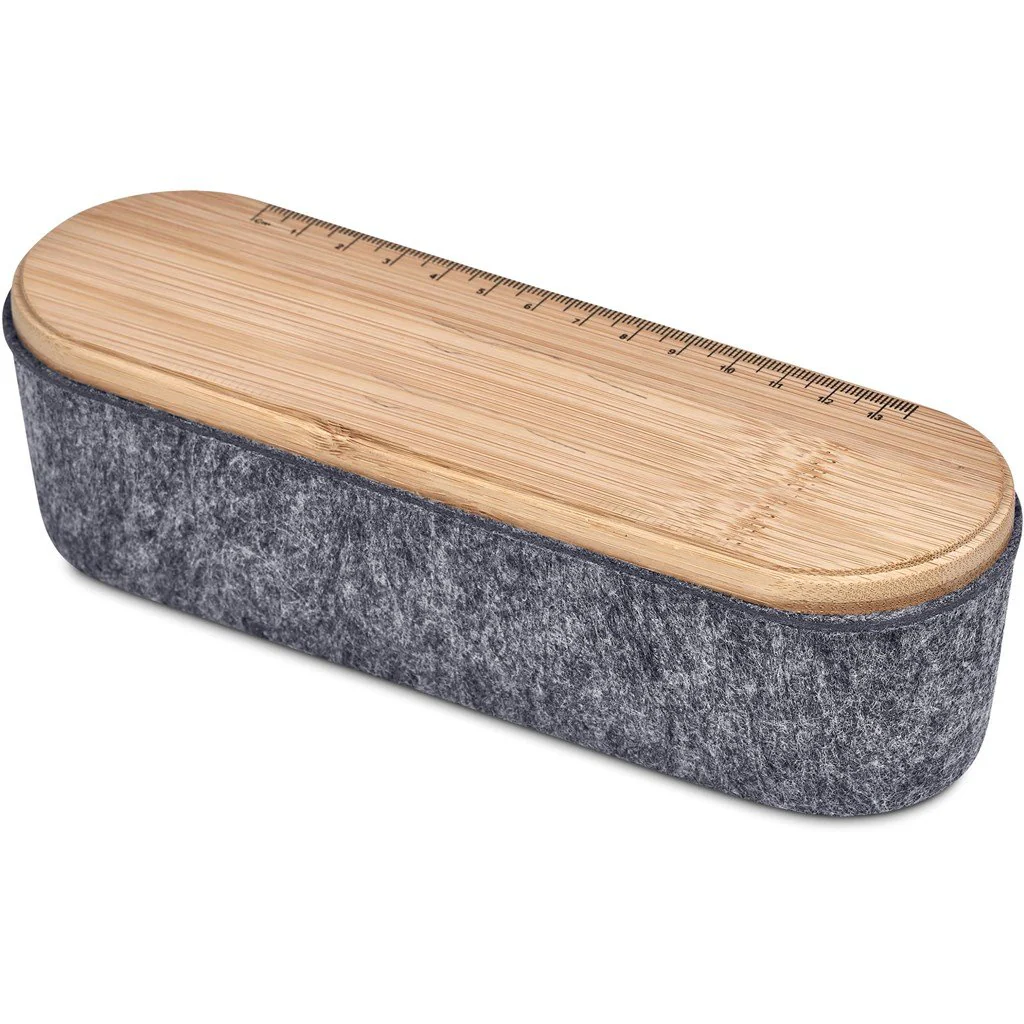 Okiyo Byoga Recycled PET Felt & Bamboo Stationery Case - Image 19