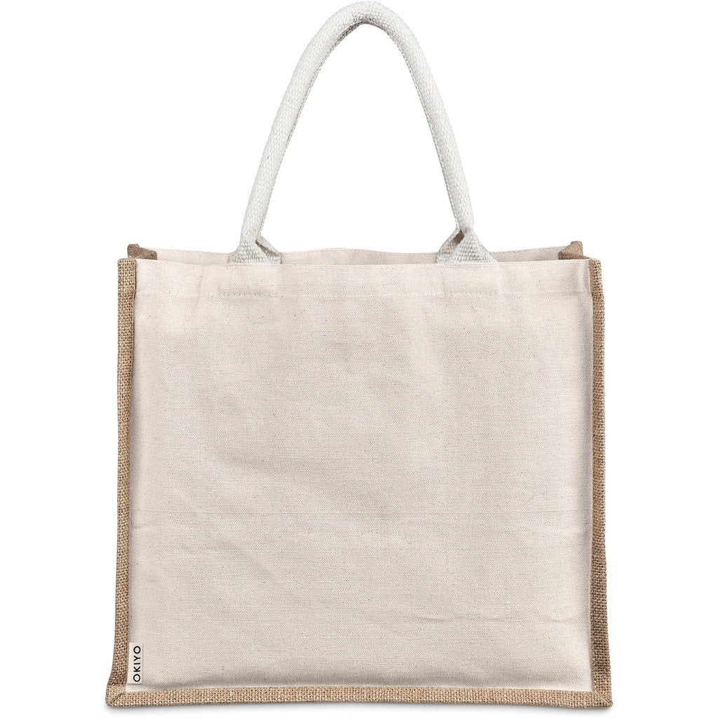 Okiyo Chinsai Maxi Jute & Cotton Tote - Image 4