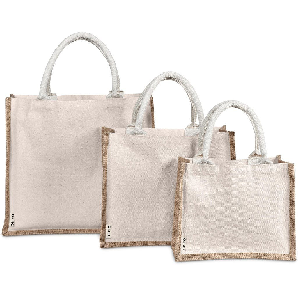 Okiyo Chinsai Maxi Jute & Cotton Tote - Image 5
