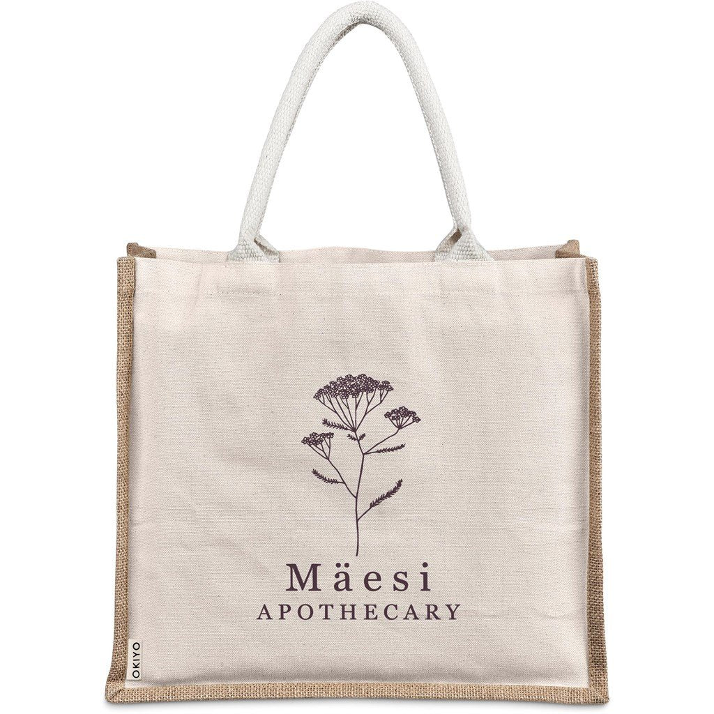 Okiyo Chinsai Maxi Jute & Cotton Tote - Image 6
