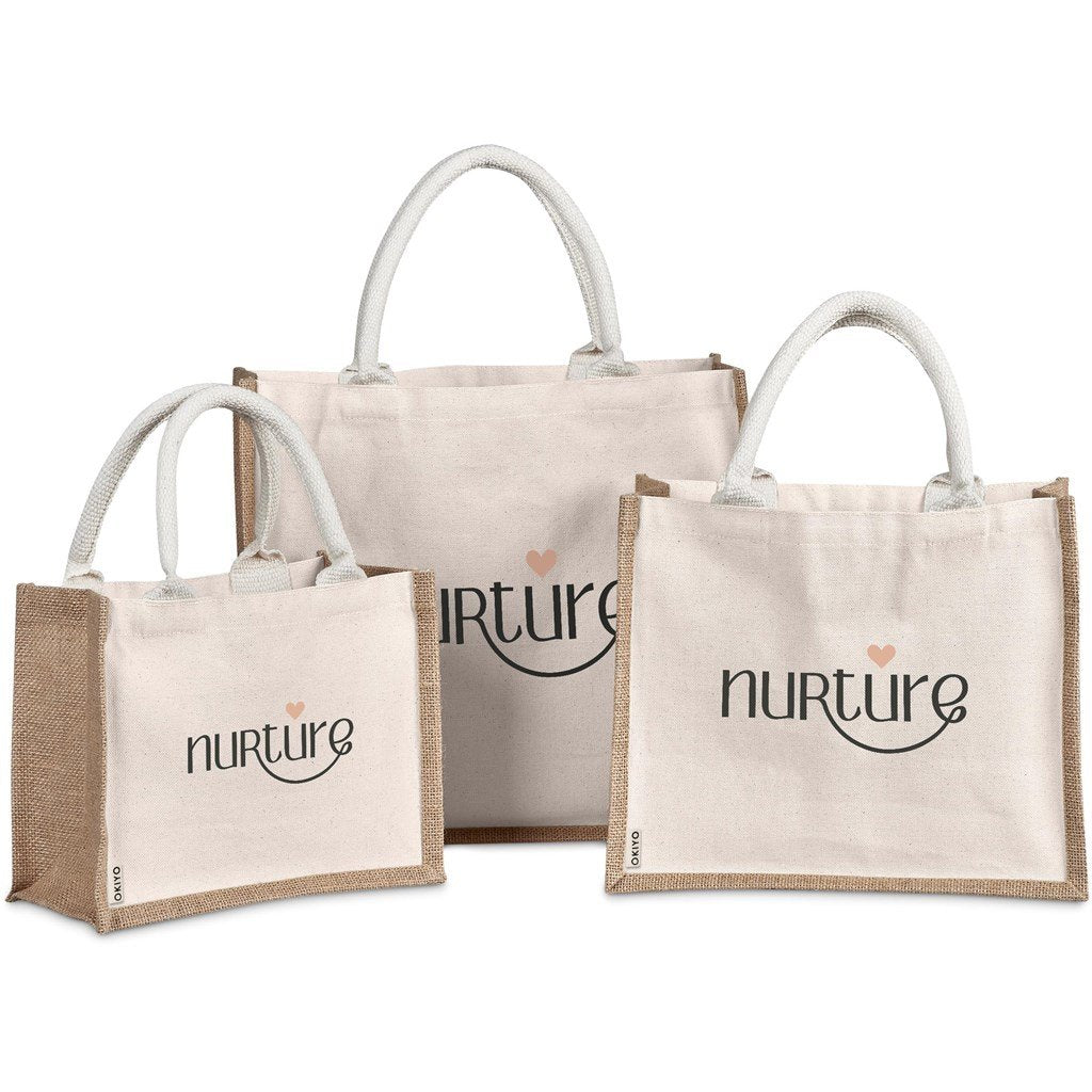 Okiyo Chinsai Midi Jute & Cotton Tote - Image 12
