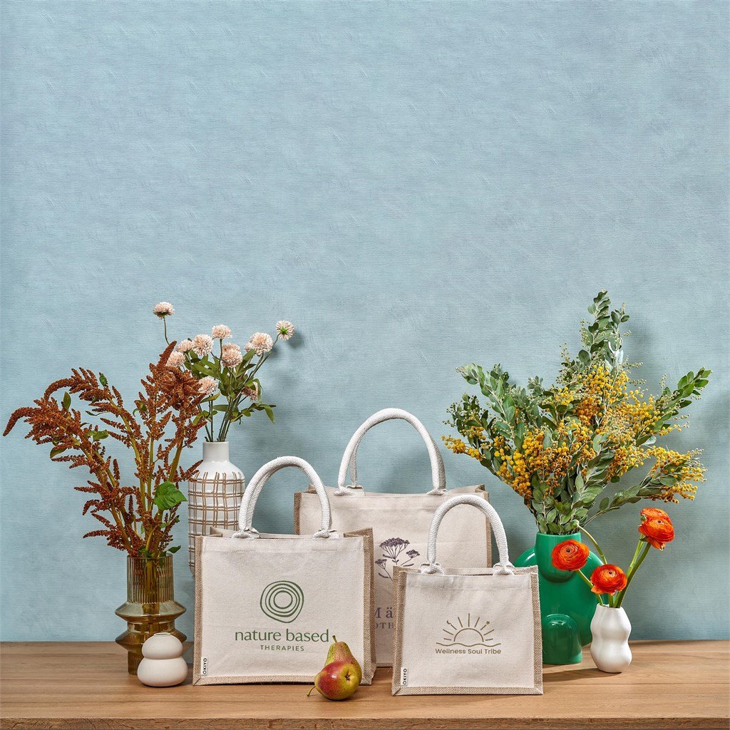 Okiyo Chinsai Mini Jute & Cotton Gift Bag - Image 10