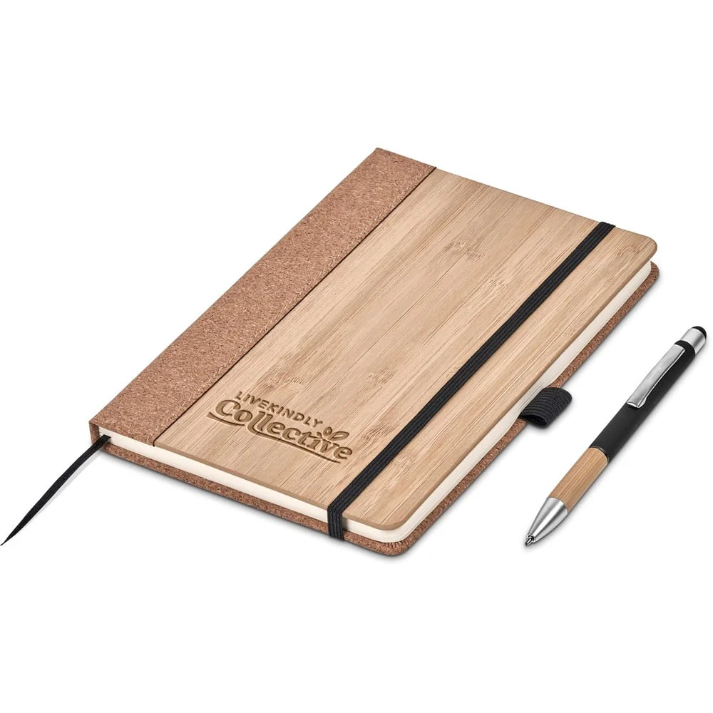 Okiyo Eri Bamboo & Cork Notebook & Pen Set - Image 11