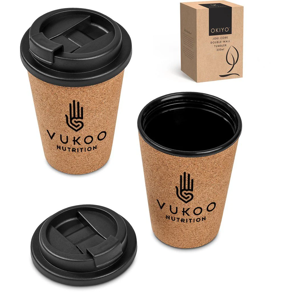 Okiyo Joki Cork & Wheat Straw Double-Wall Tumbler – 350ml - Image 4