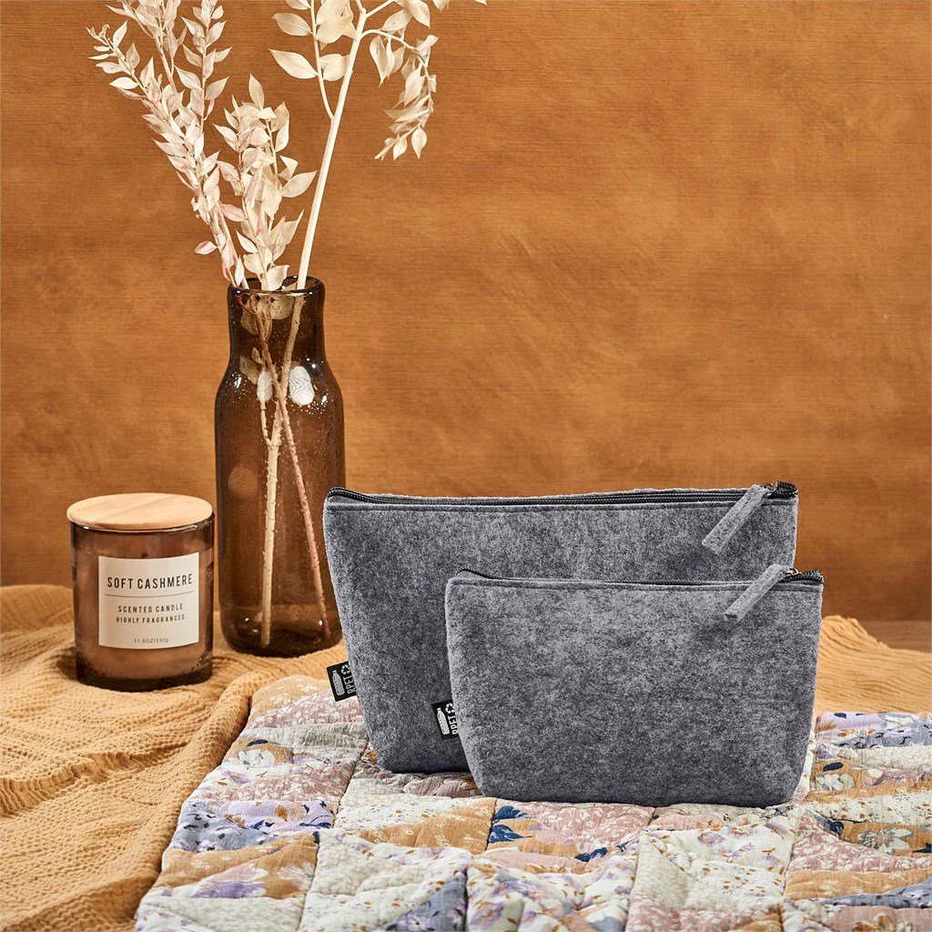 Okiyo Kesho Recycled PET Felt Accessory Bag - Image 10