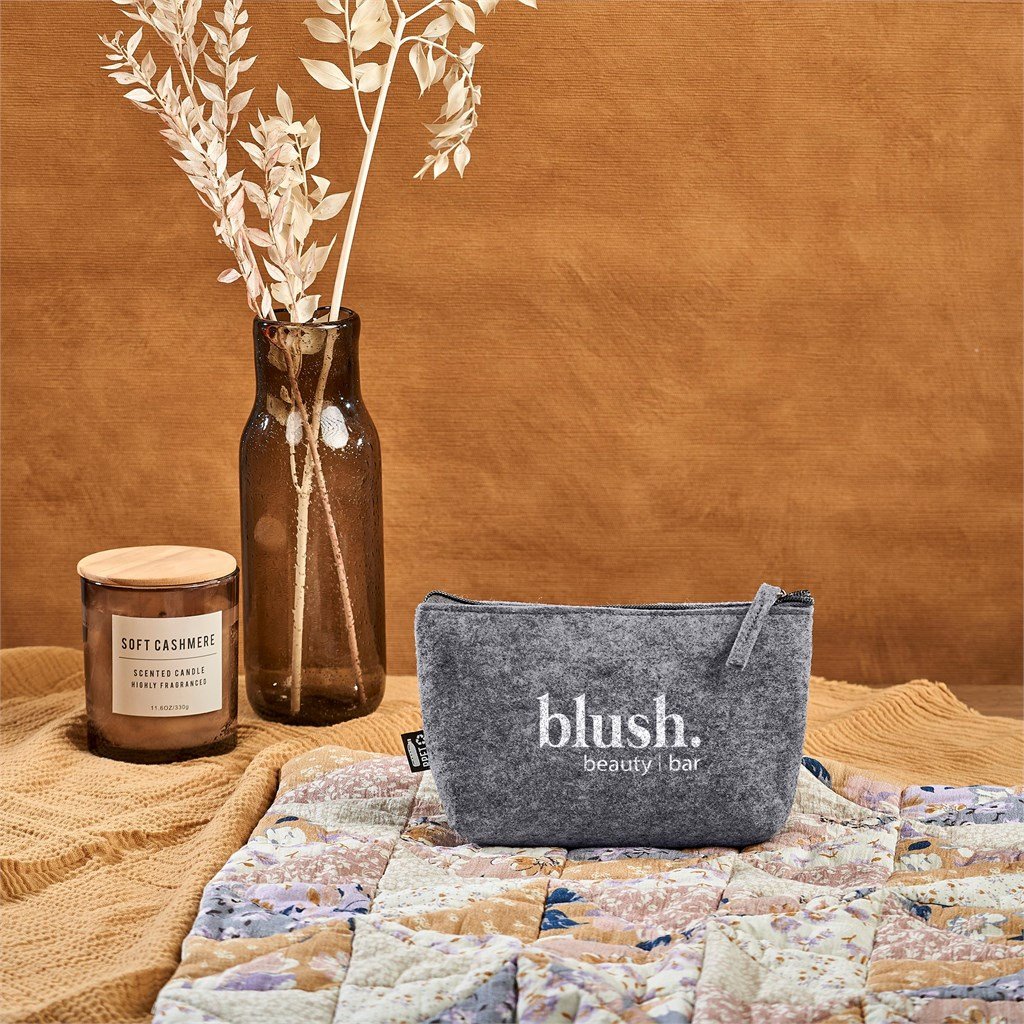 Okiyo Kesho Recycled PET Felt Mini Cosmetic Bag - Image 5