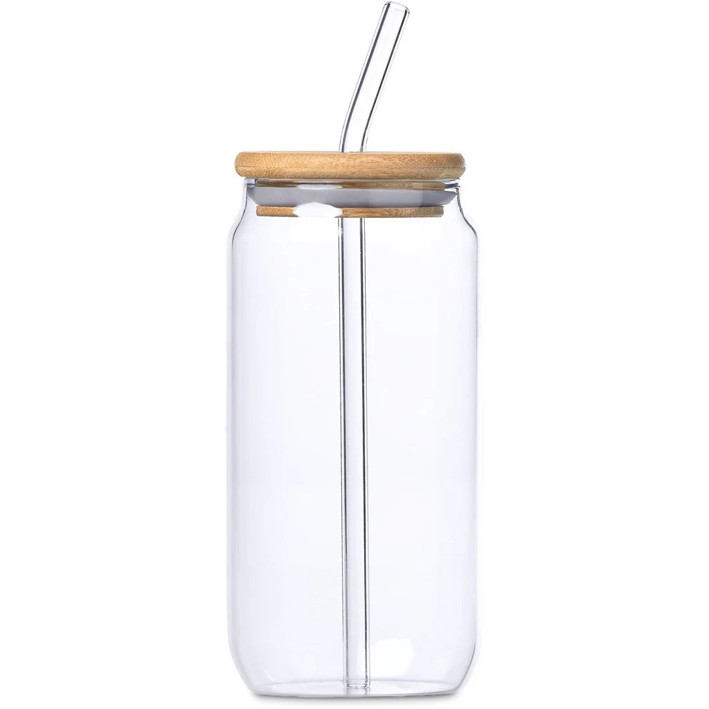 Okiyo Natsu Glass & Bamboo Tumbler & Straw - 500ml - Image 2