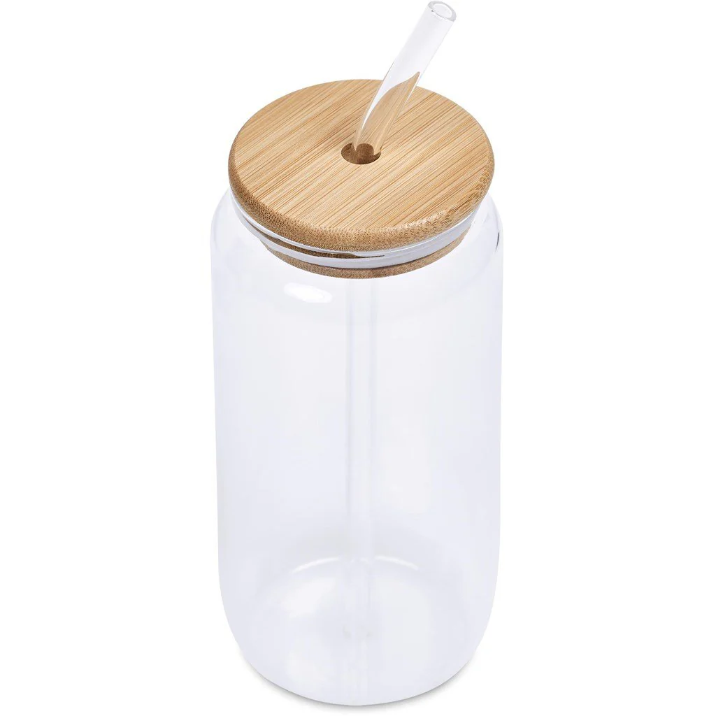 Okiyo Natsu Glass & Bamboo Tumbler & Straw - 500ml - Image 7