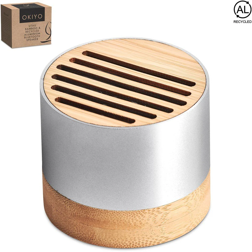Okiyo Utau Bamboo & Recycled Aluminium Bluetooth Speaker - Image 8