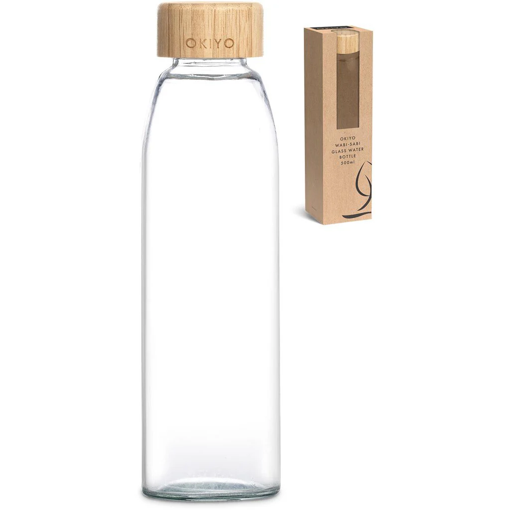 Okiyo Wabi-Sabi Glass Water Bottle - 500ml - Image 17