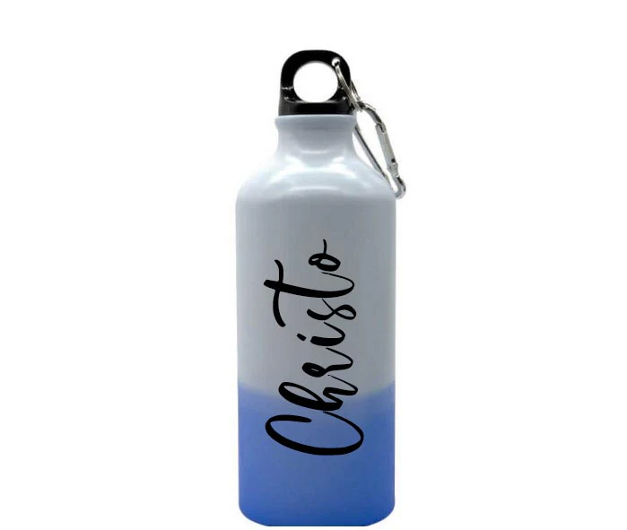 Personalised  Aluminium 600ml Magic Water Bottle (Blue) - Image 3