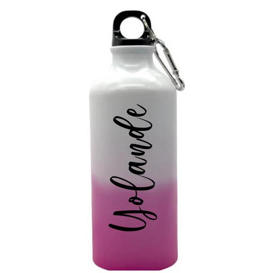 Personalised Aluminium 600ml Magic Water Bottle (Pink) - Image 3