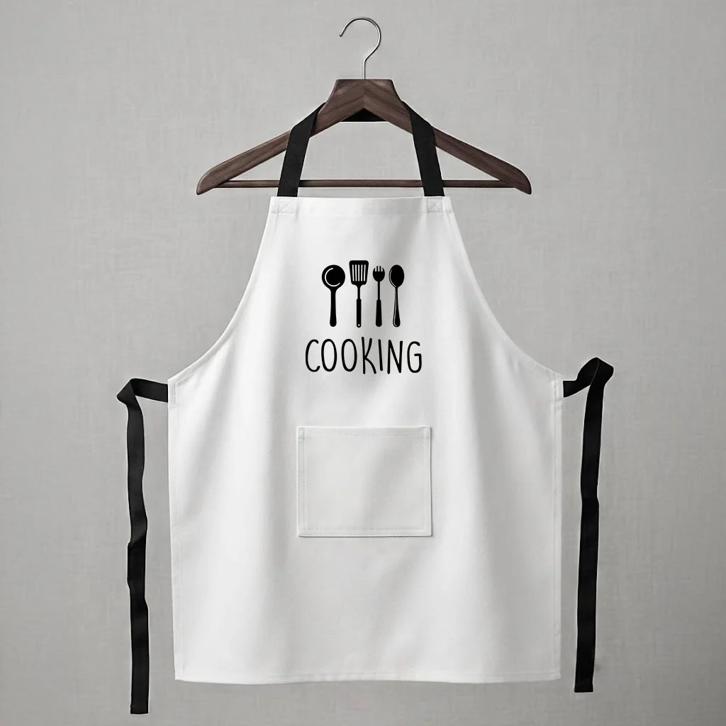 Personalised Apron - Cooking (White)