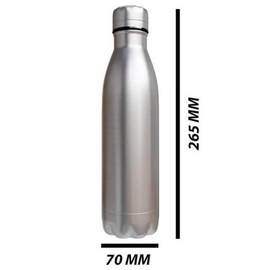 Personalised Double wall Stainless Steel 500ml water bottle (Silver) - Image 3