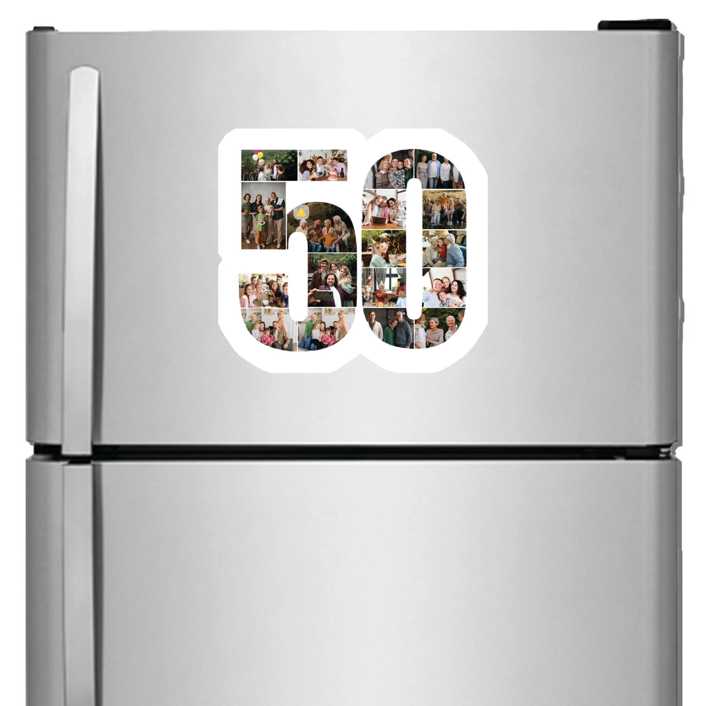 Personalised Number Photo Collage on Acrylic, Slate, Mug or Magnet (18 Photos) 50th BIRTHDAY - Image 2