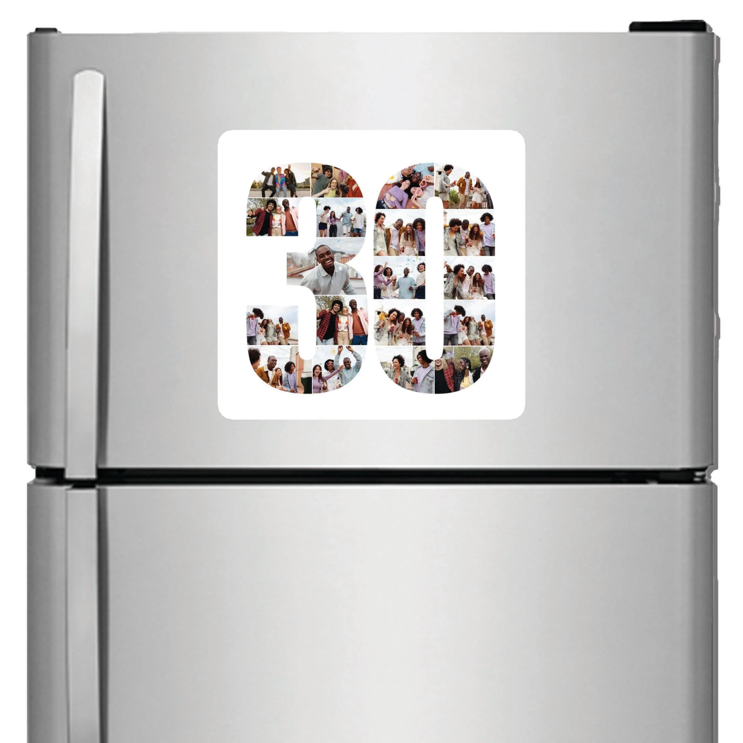 Personalised Number Photo Collage on Acrylic, Slate, Mug or Magnet (19 Photos) 30th BIRTHDAY - Image 2