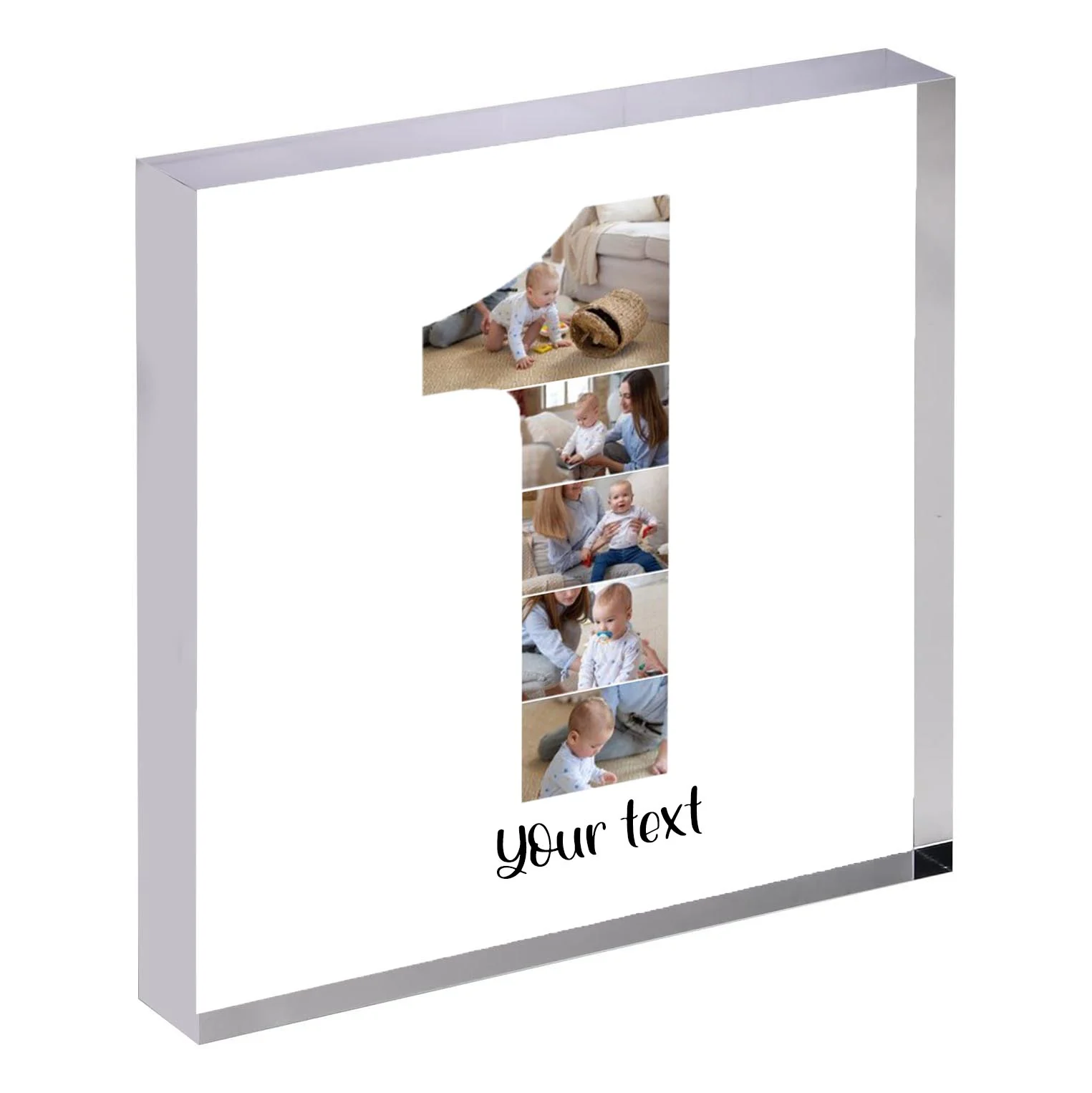 Personalised Number Photo Collage on Acrylic, Slate, Mug or Magnet (5 Photos) 1st BIRTHDAY - Image 5