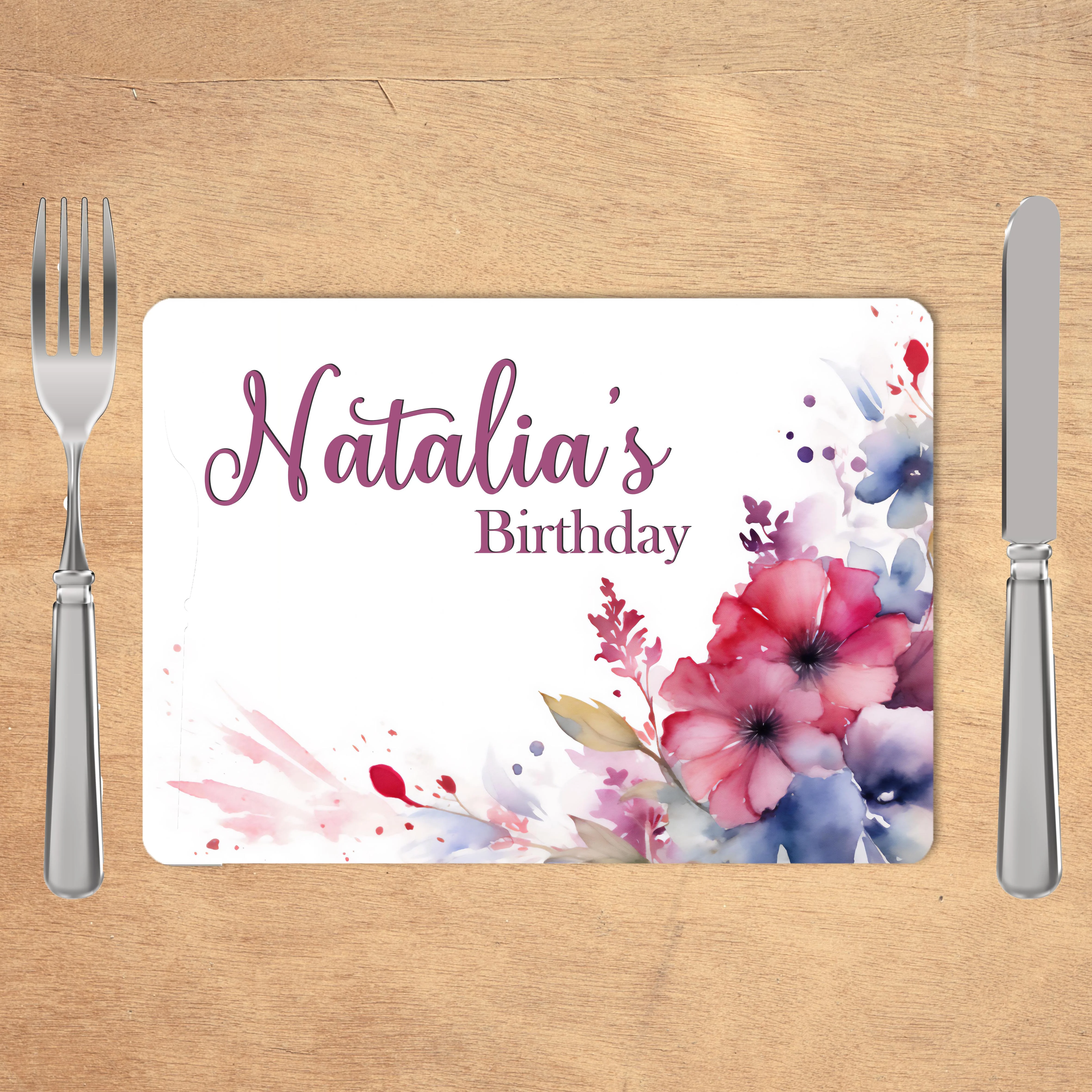Personalised Placemats - Birthday for Her Theme (30X40CM) - Image 2
