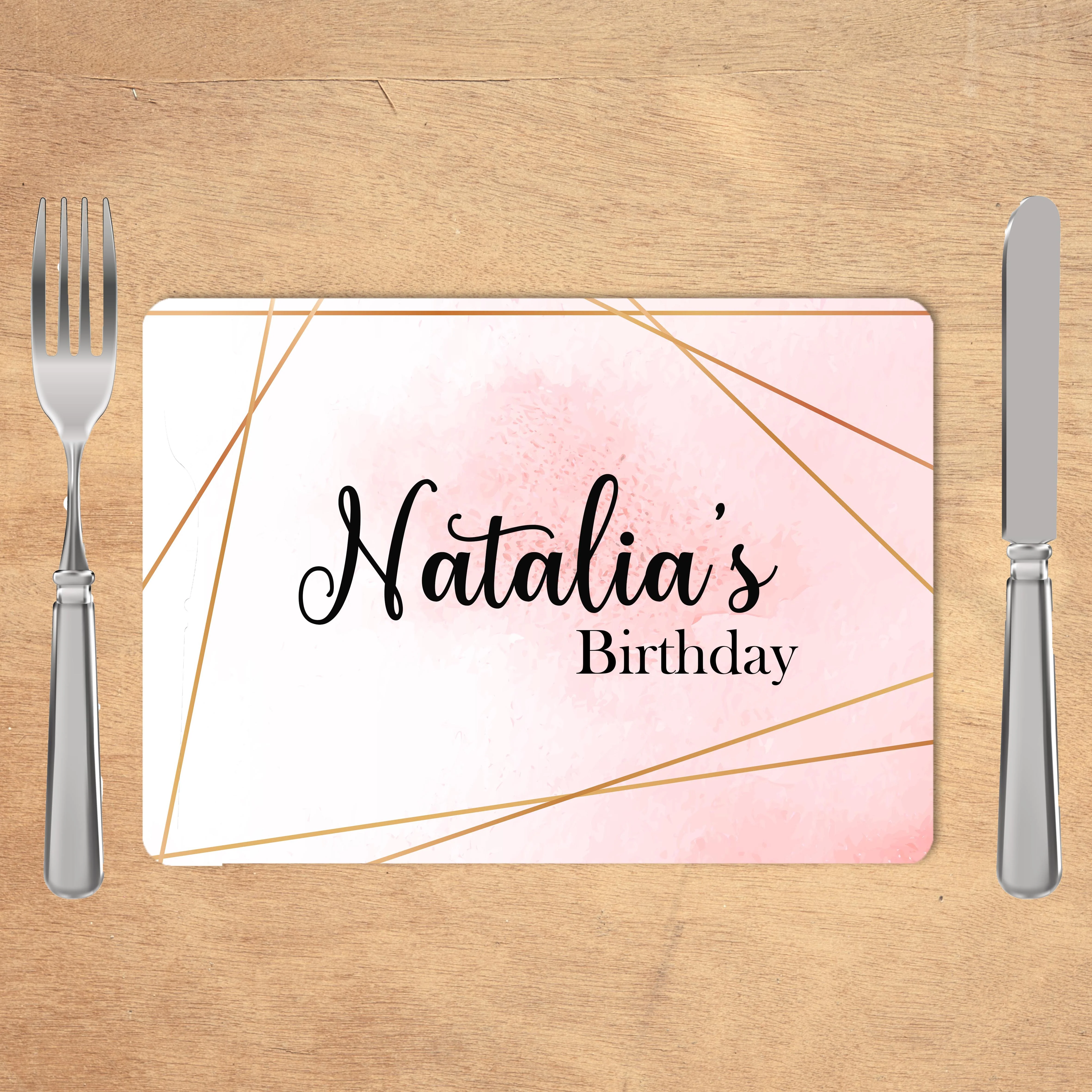 Personalised Placemats - Birthday for Her Theme (30X40CM) - Image 3