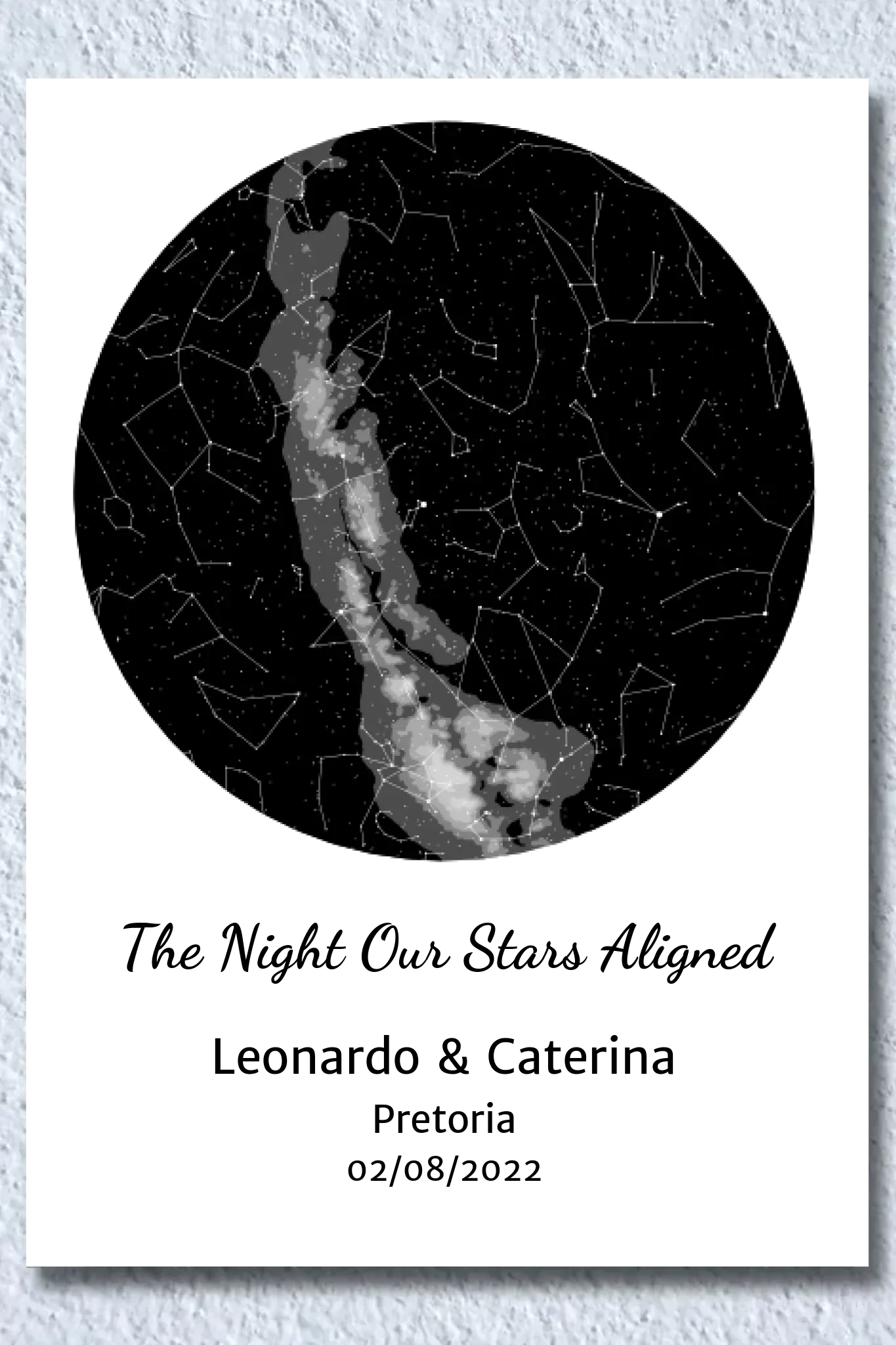 Personalized Couples Starmap Photo Canvas - Ideal for Anniversary or Valentine's Gift! - Image 5