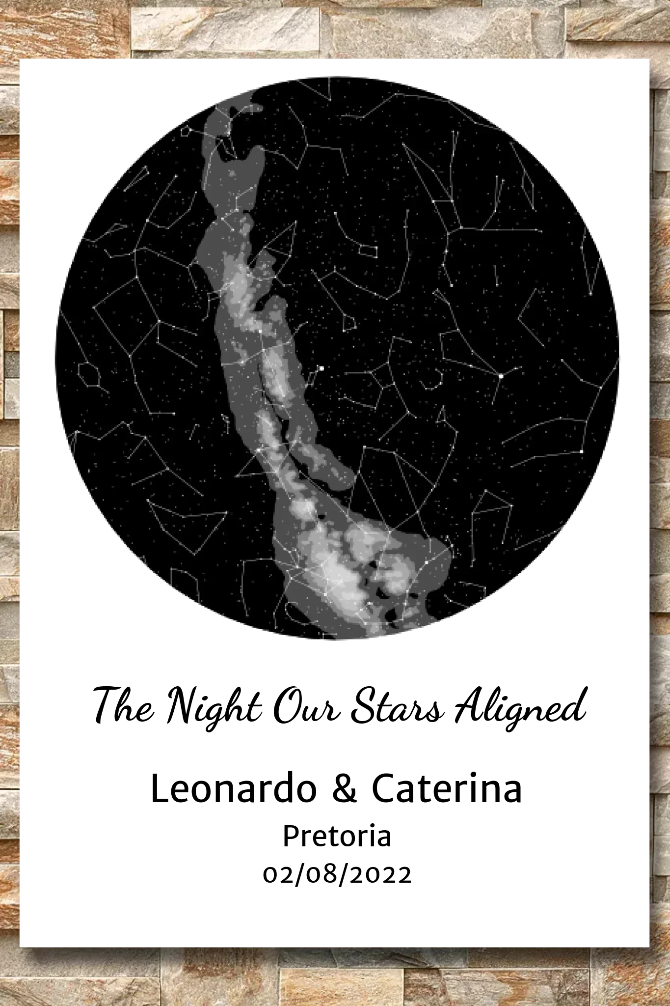 Personalized Couples Starmap Photo Canvas - Ideal for Anniversary or Valentine's Gift! - Image 6