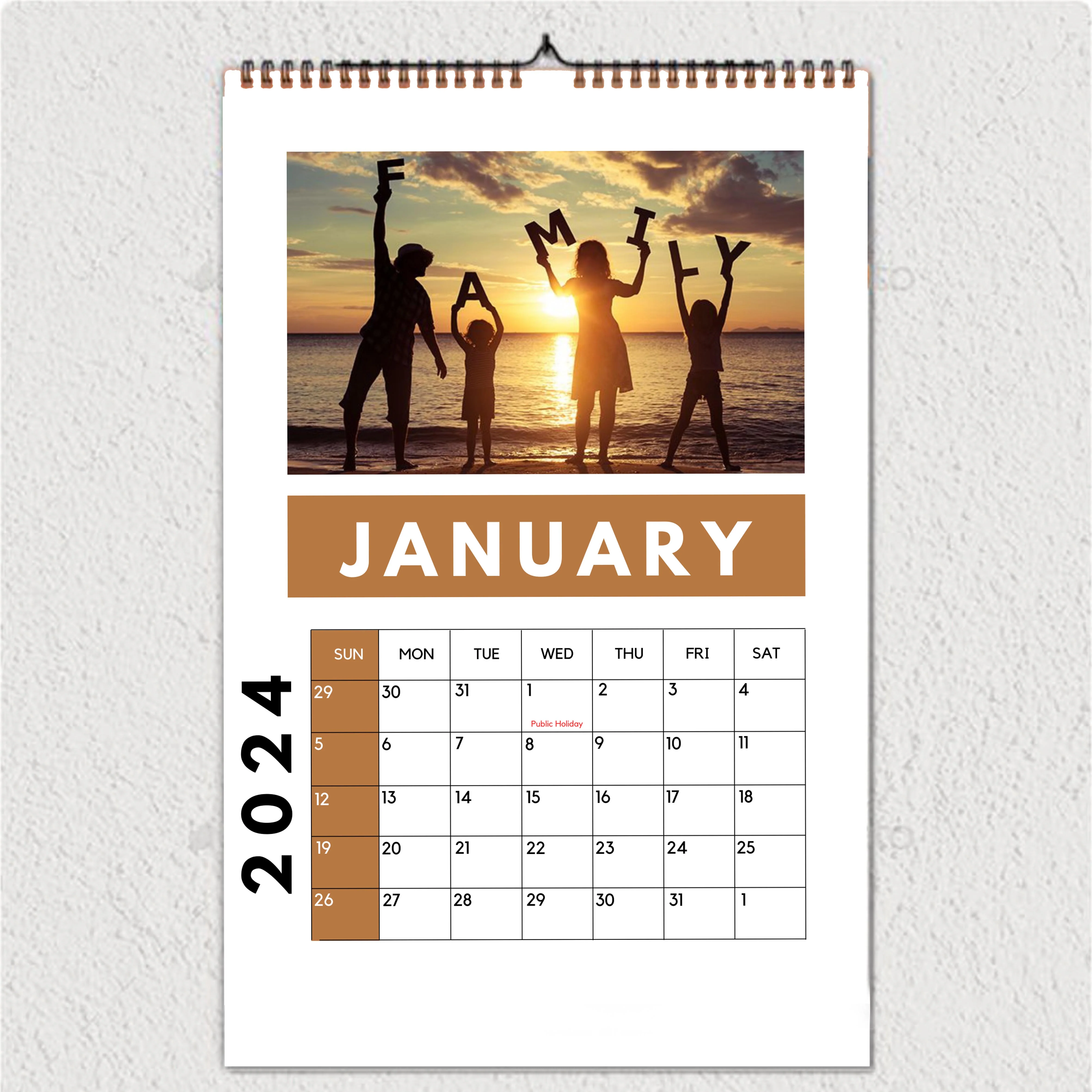 Personalised Photo Wall Flip Calendar - A3 Size - Image 4