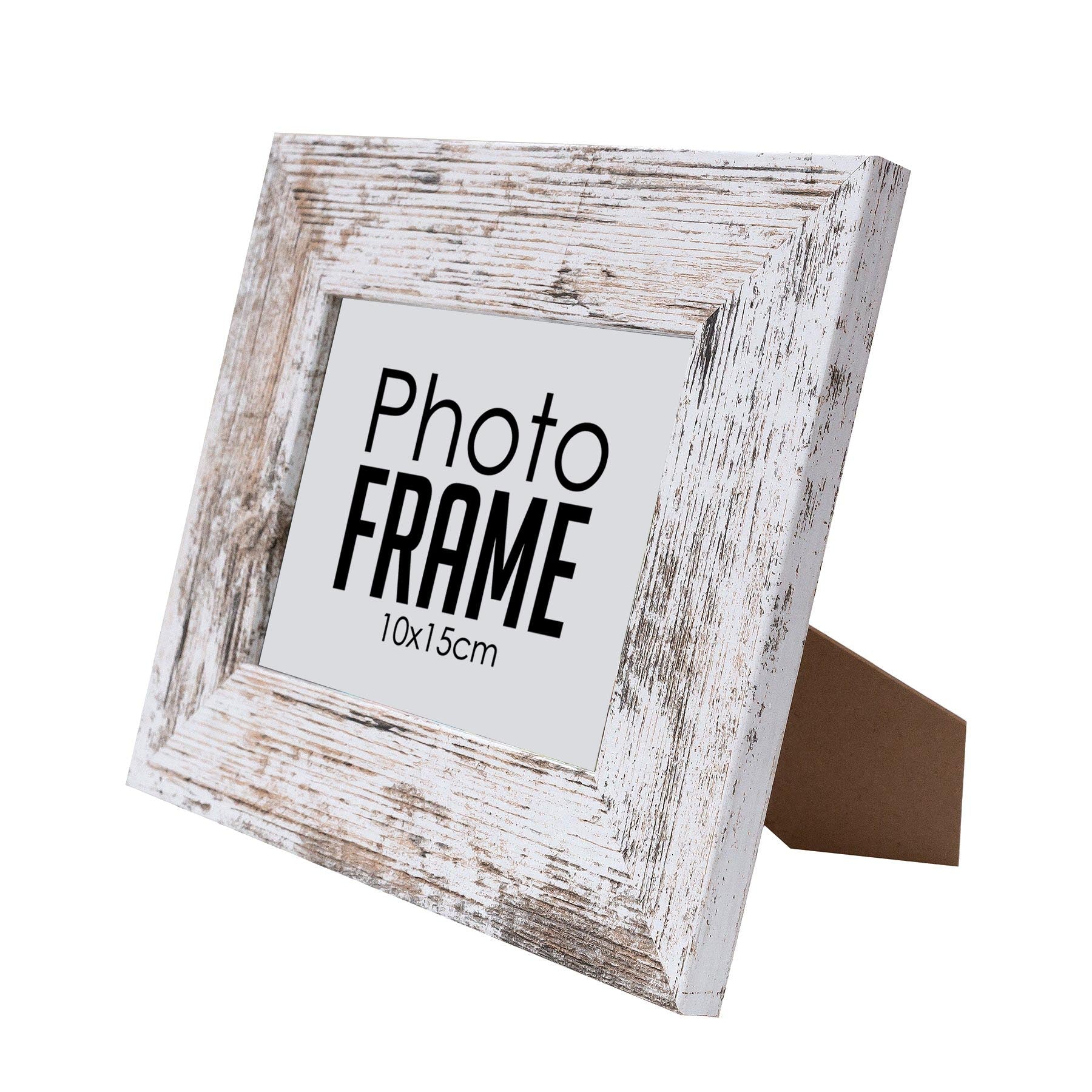 Photo Frame  10x15cm -  White  Stressed (FRAME ONLY) - Image 2