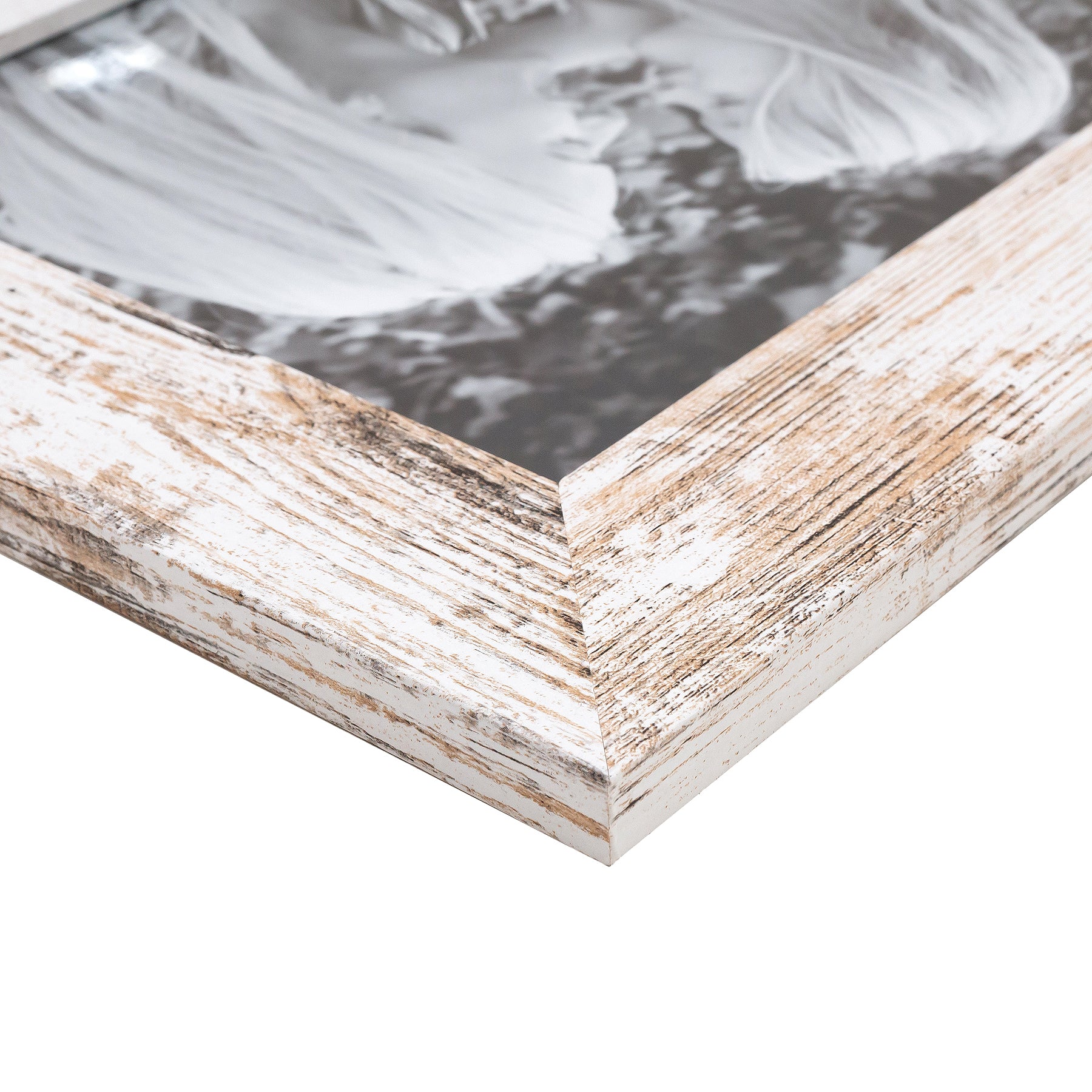 Photo Frame with your  picture! - 20x25cm -  White  Stressed - Image 3